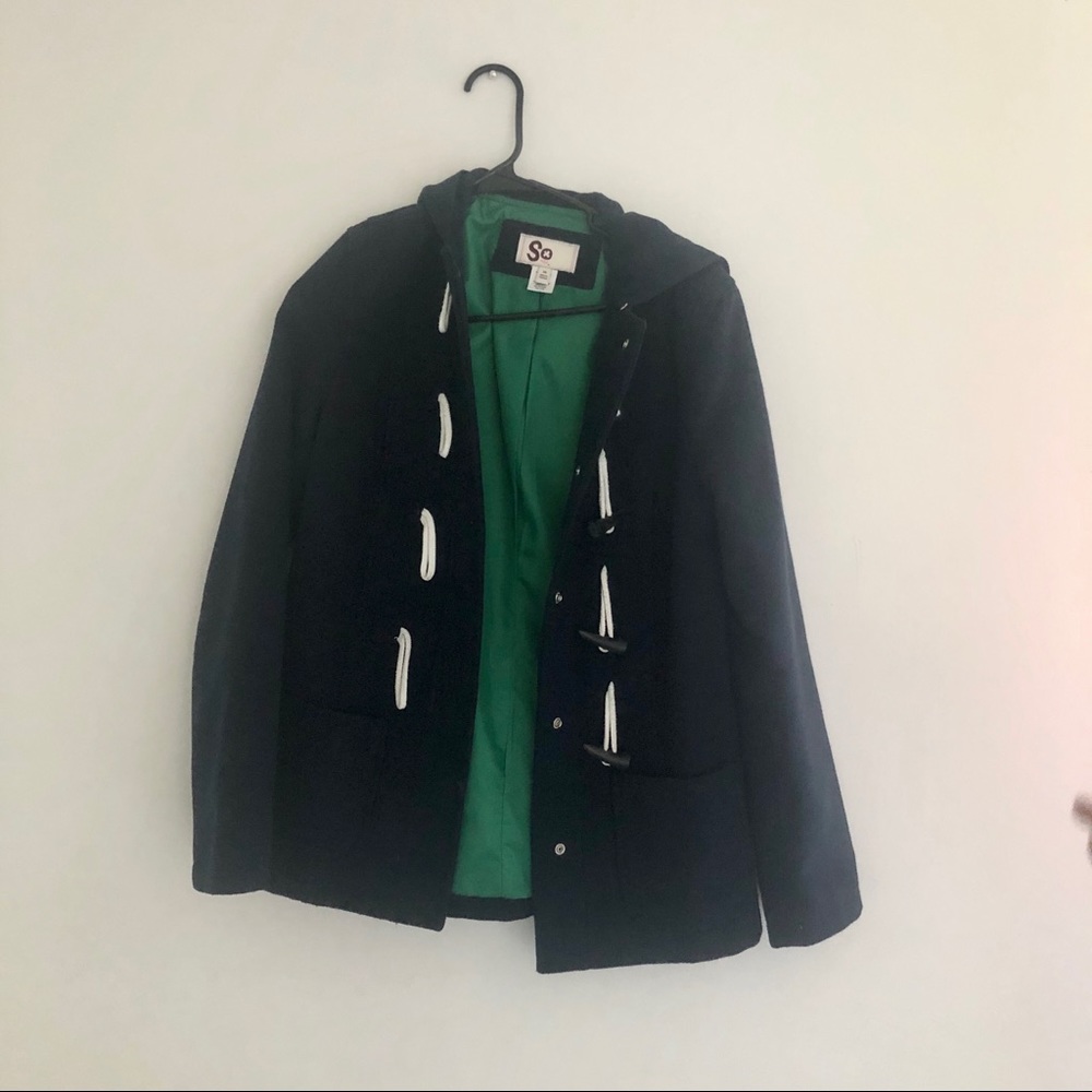Navy blue pea coat